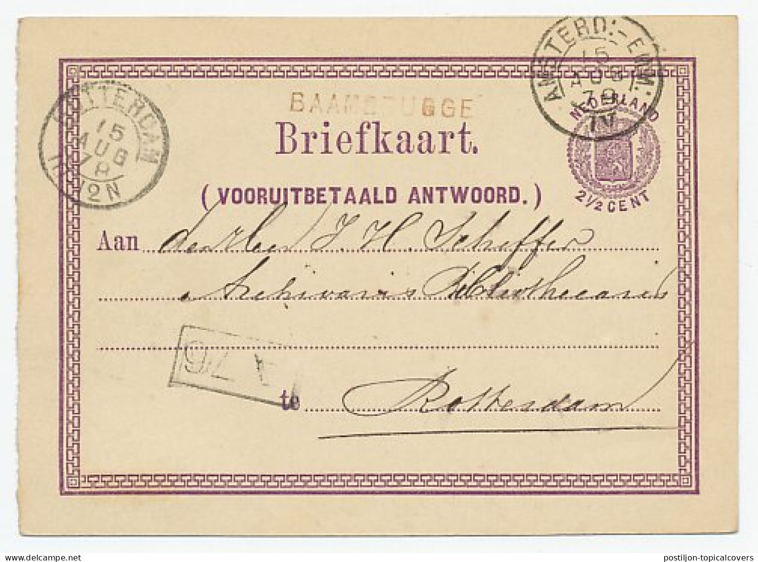 Naamstempel Baambrugge 1879 - Covers & Documents