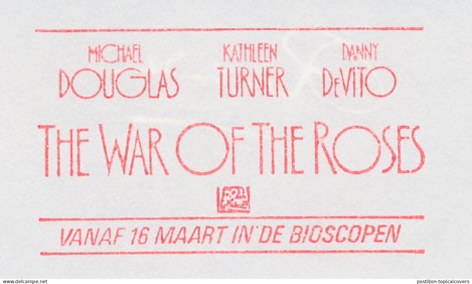 Meter Cut Netherlands 1990 The War Of The Roses - Movie - Cinema