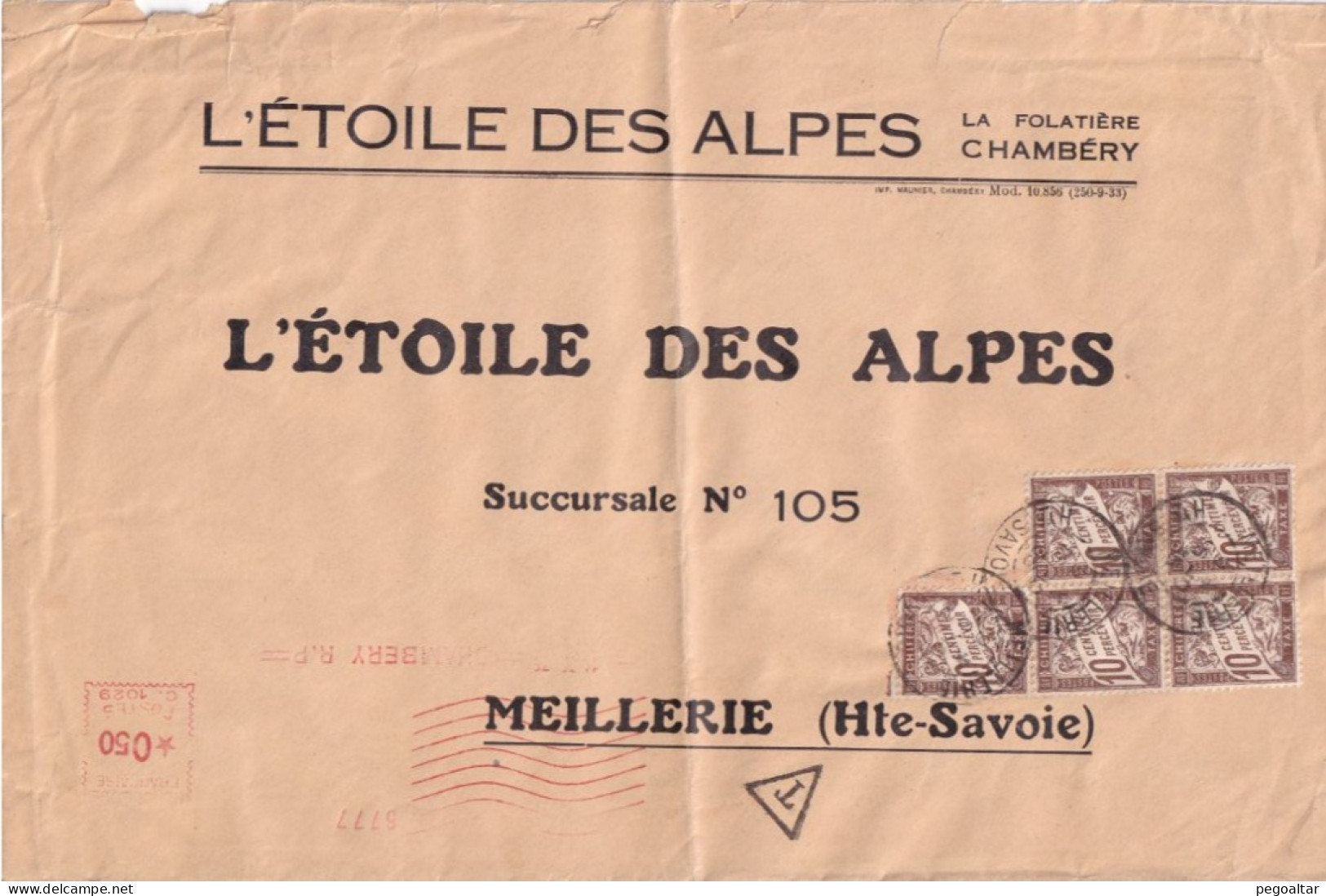 Lettre 2eme échelon (1935). - 1859-1959 Covers & Documents