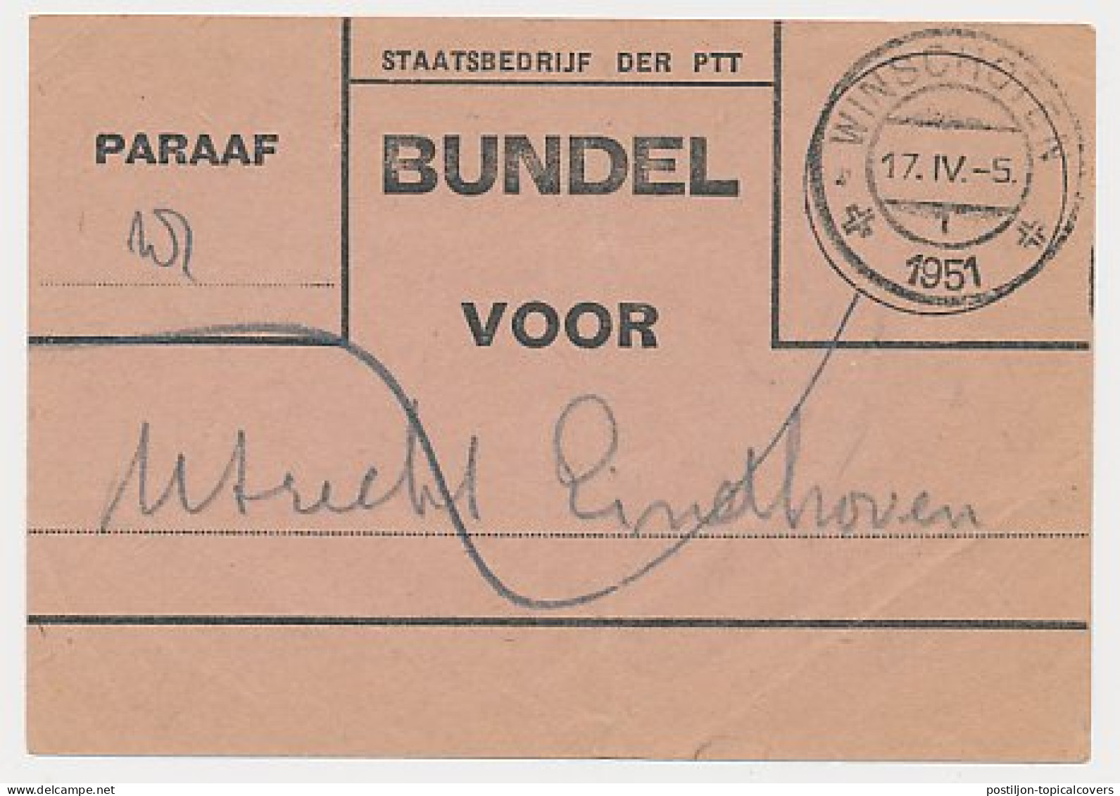 Treinblokstempel : Groningen - Zwolle C 1951 - Ohne Zuordnung