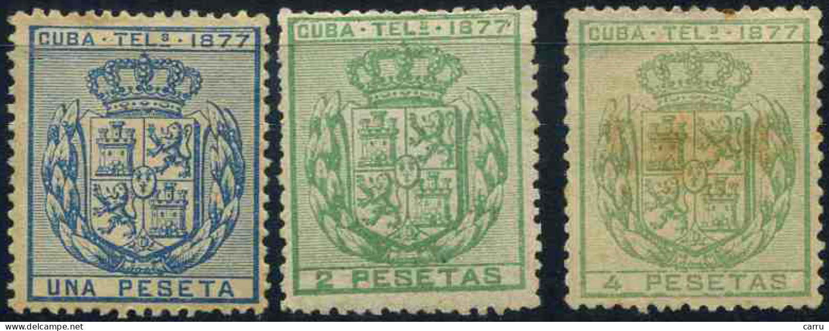 Cuba Telégrafos (1877) - Cuba (1874-1898)