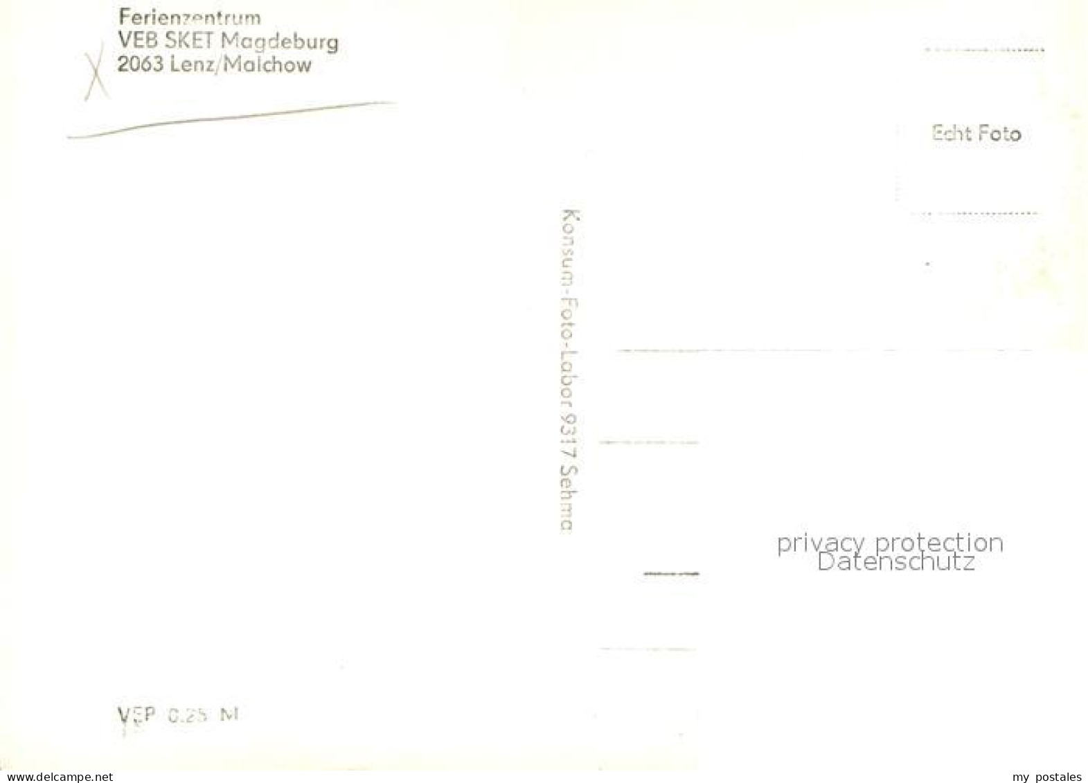 73723052 Lenz Malchow Ferienzentrum VEB SKET Magdeburg Lenz Malchow - Other & Unclassified