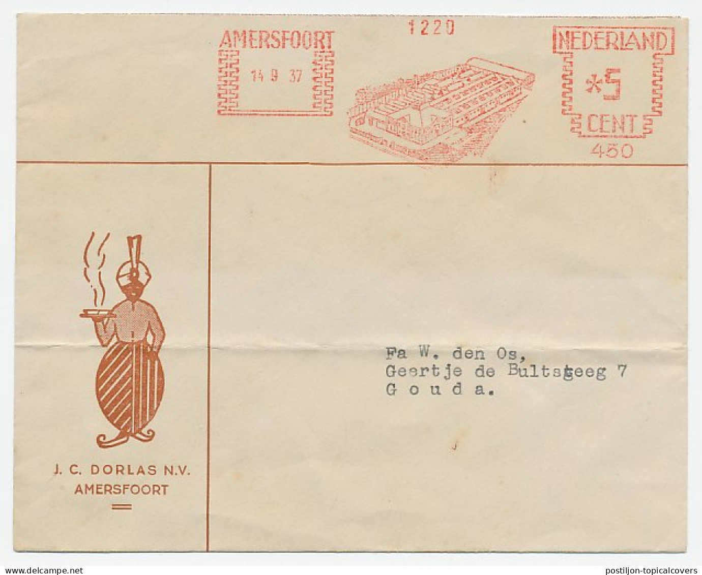 Firma Envelop Amersfoort 1937 - Unclassified