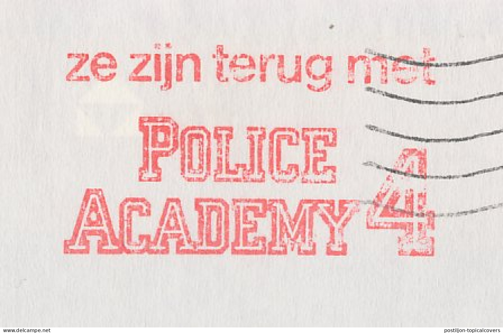 Meter Cover Netherlands 1987 Police Academy 4 - Movie - Cinéma