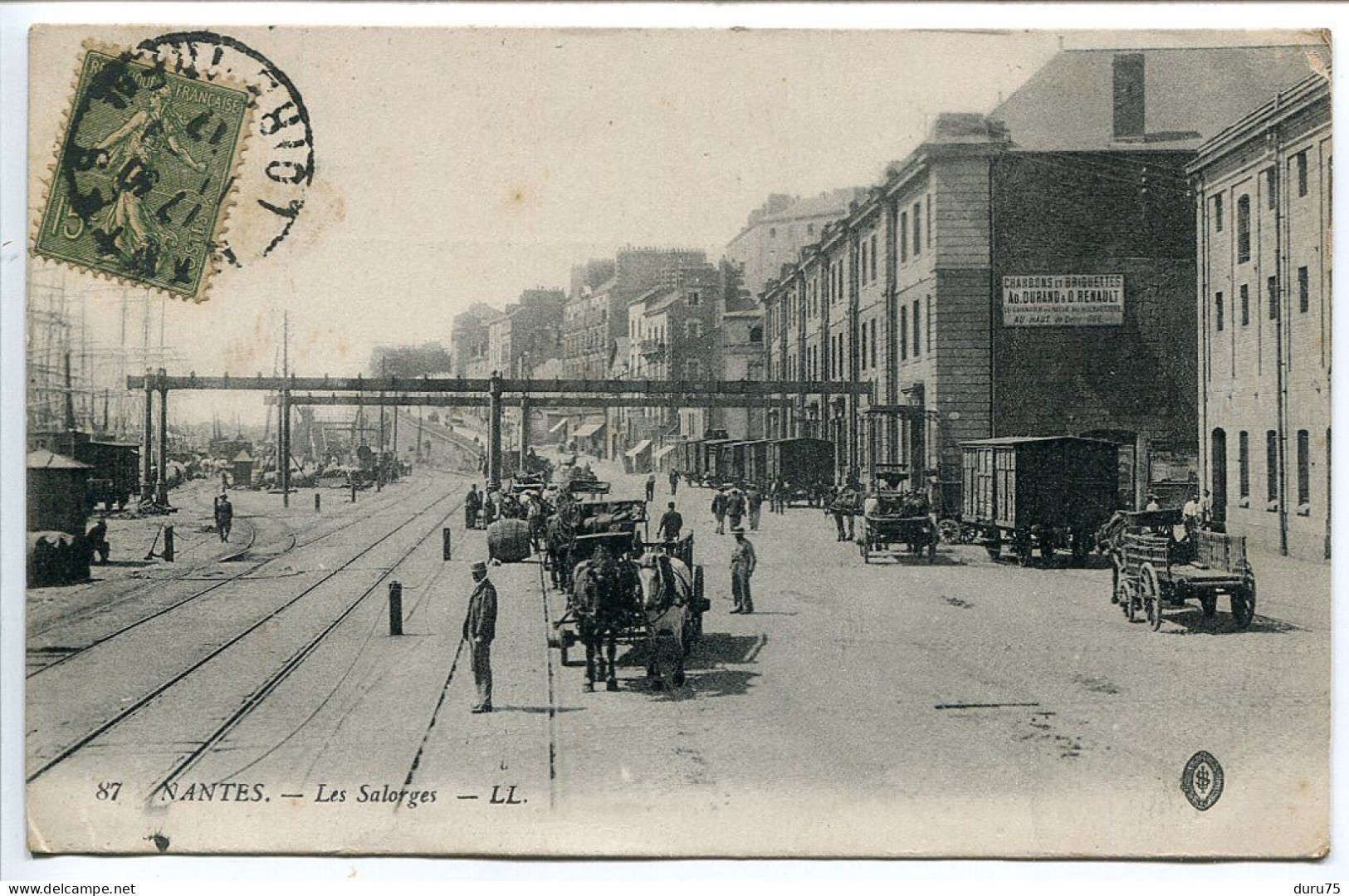 CPA Voyagé 1917 * NANTES Les Salorges ( Bien Animée ) - Nantes