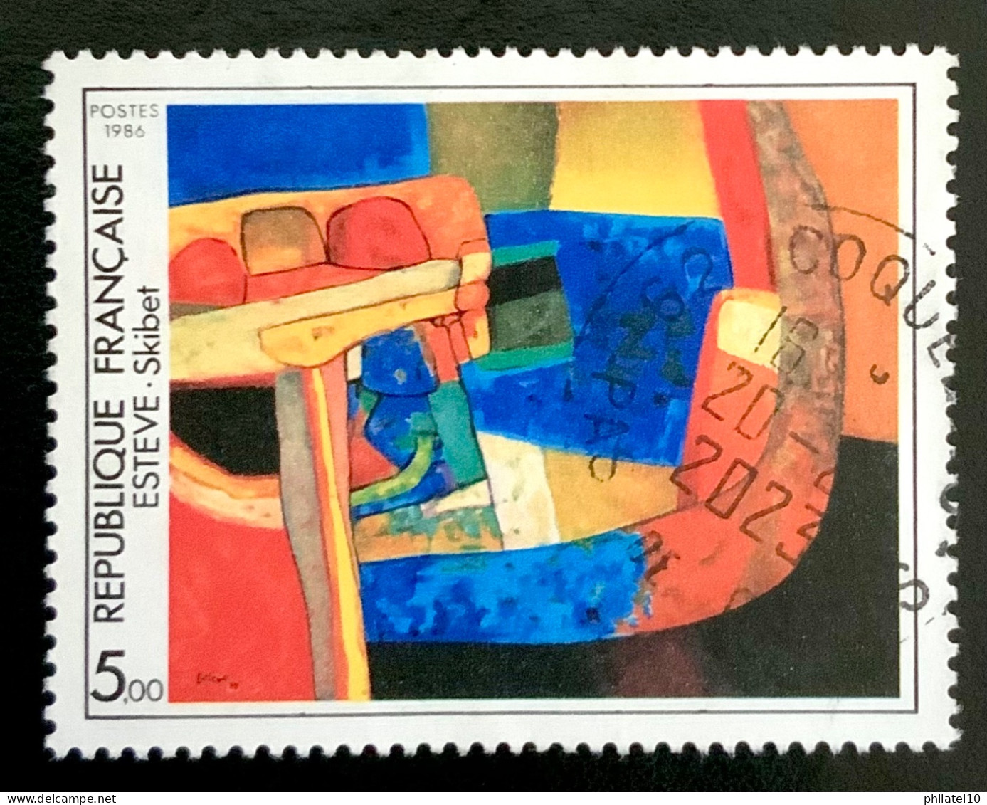 1986 FRANCE N 2413 ESTEVE SKIBET - OBLITERE - Usati