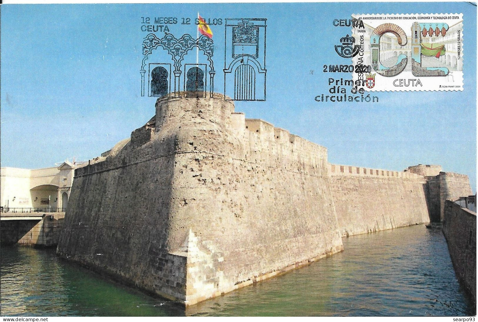 SPAIN. MAXICARD. ROYAL WALLS. CEUTA. 2020 - Cartoline Maximum