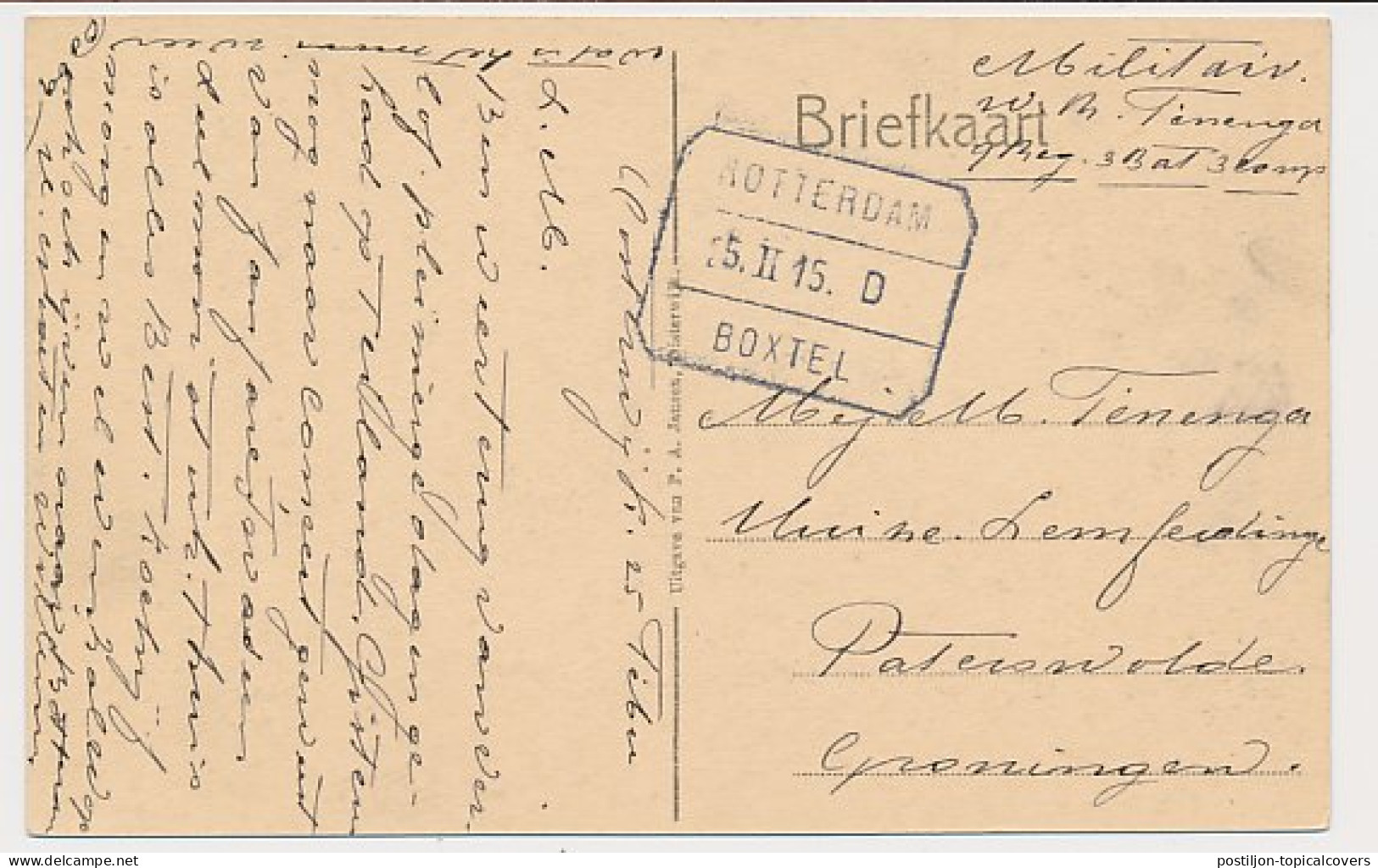 Treinblokstempel : Rotterdam - Boxtel D 1915 - Ohne Zuordnung