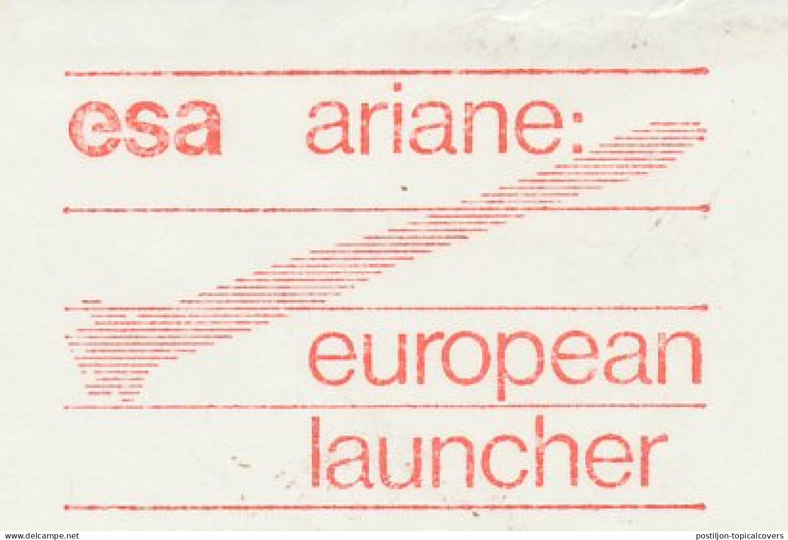 Meter Cut Netherlands 1980 ESA - Ariane - European Launcher - Astronomùia
