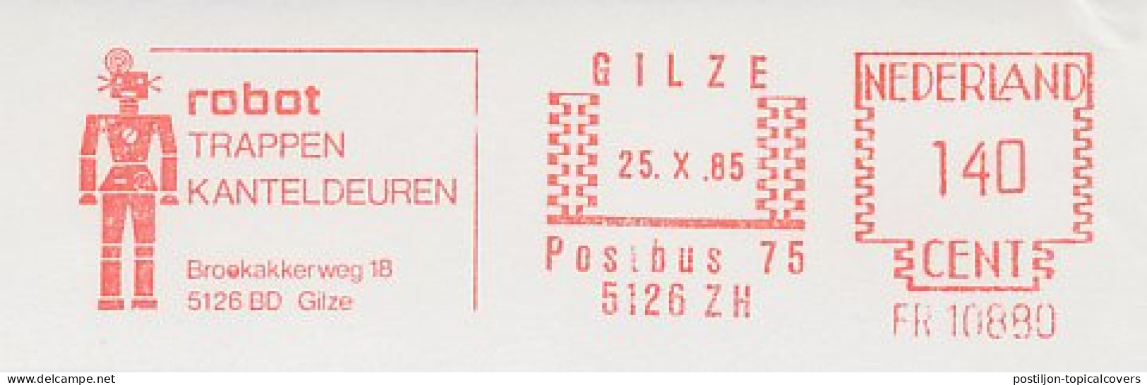 Meter Cut Netherlands 1985 Robot - Unclassified