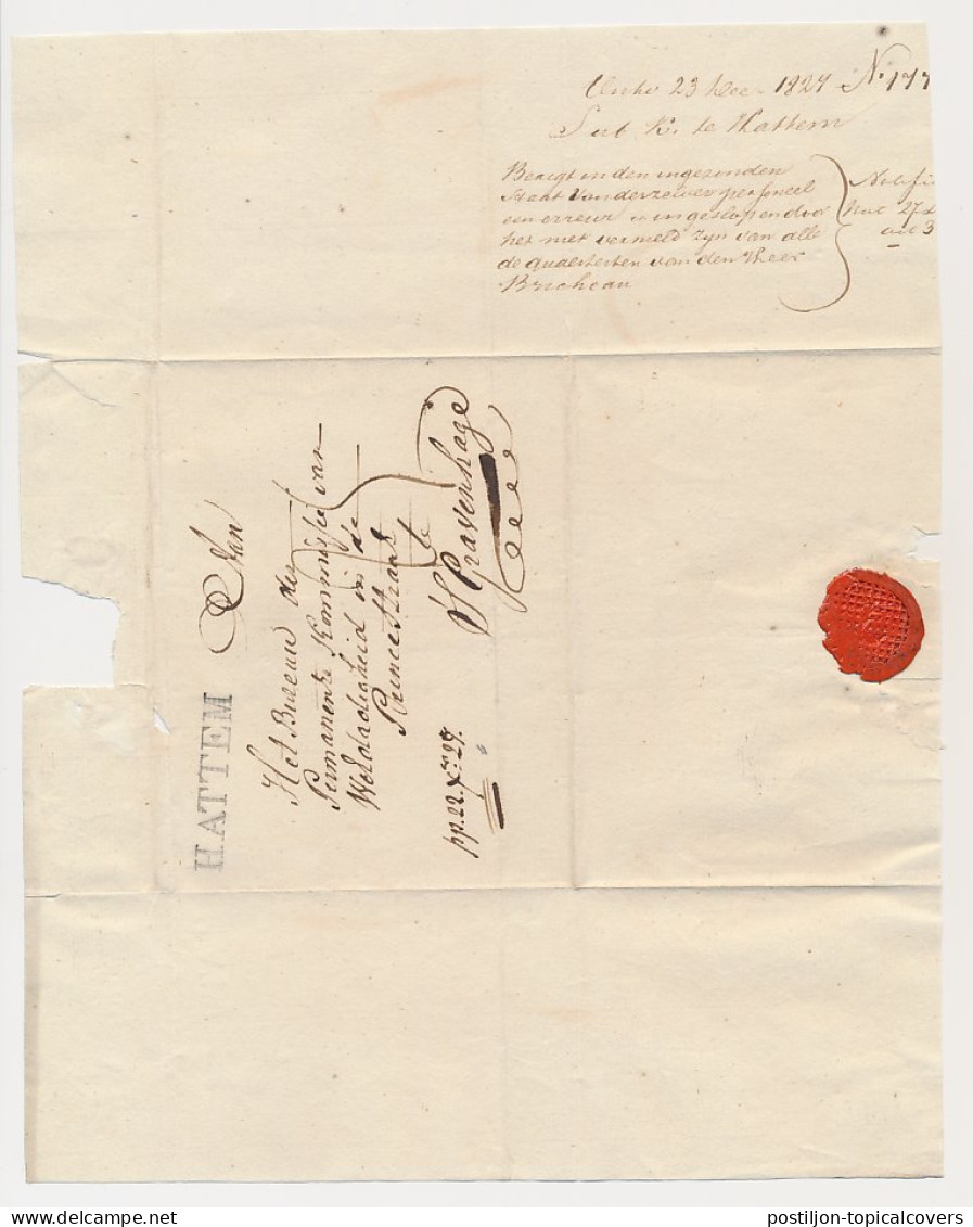 HATTEM - S Gravenhage 1827 - ...-1852 Prephilately