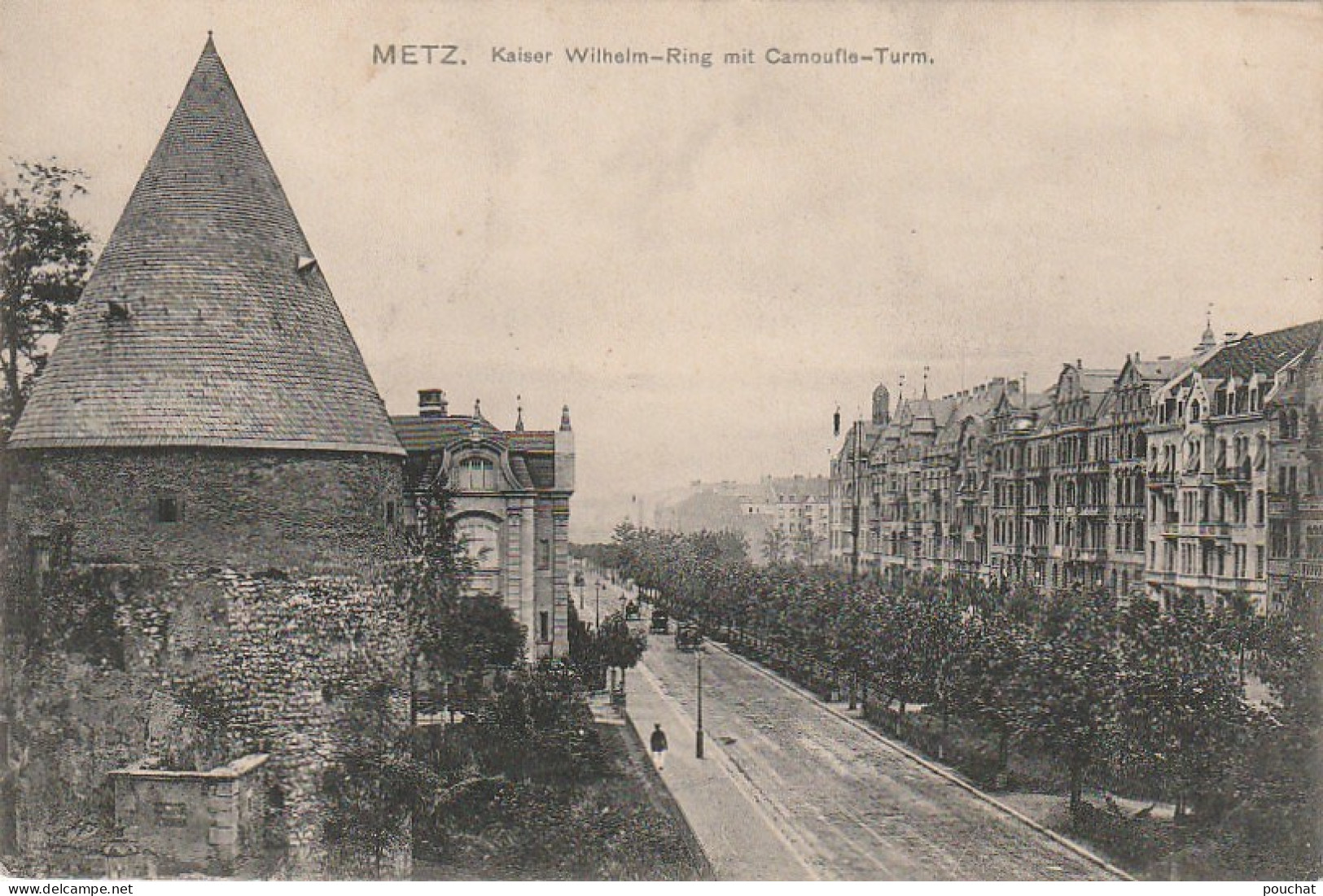 SO 22-(57) METZ - KAISER WILHELM - RING MIT CAMOUFLE TURM  - TOUR  CAMOUFLE - 2 SCANS - Metz