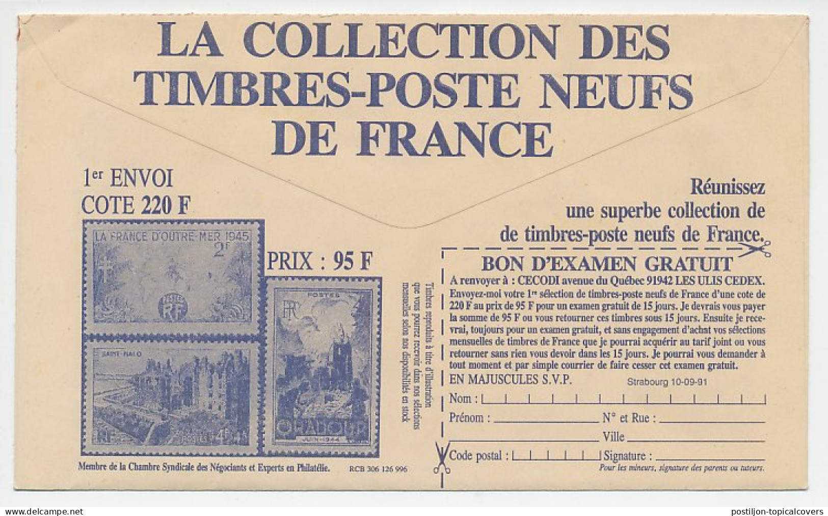 Postal Cheque Cover France 1991 Stamps - Tuberculosis - Altri & Non Classificati