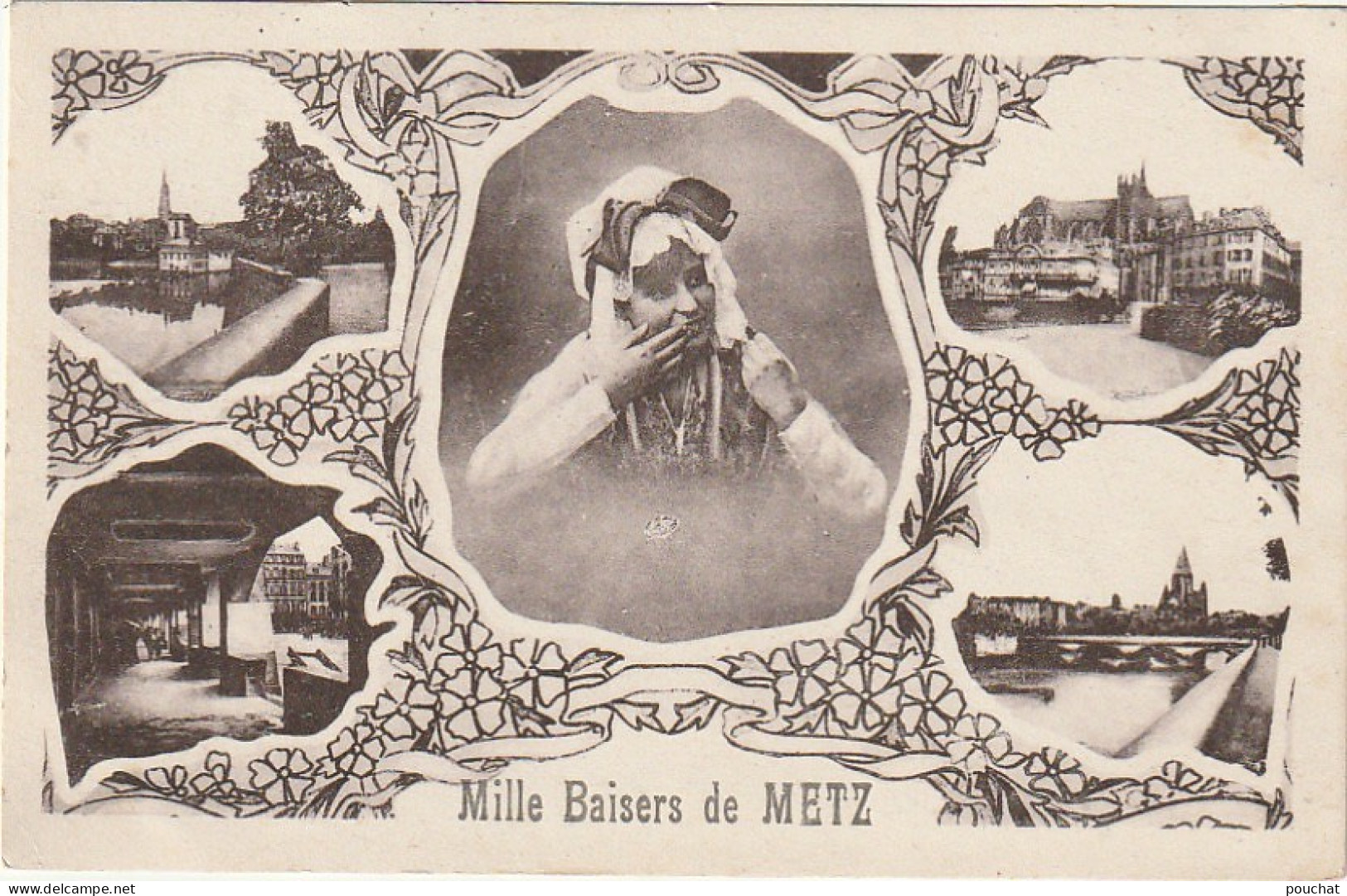 SO 22-(57) MILLE BAISERS DE METZ - CARTE FANTAISIE MULTIVUES - 2 SCANS - Metz