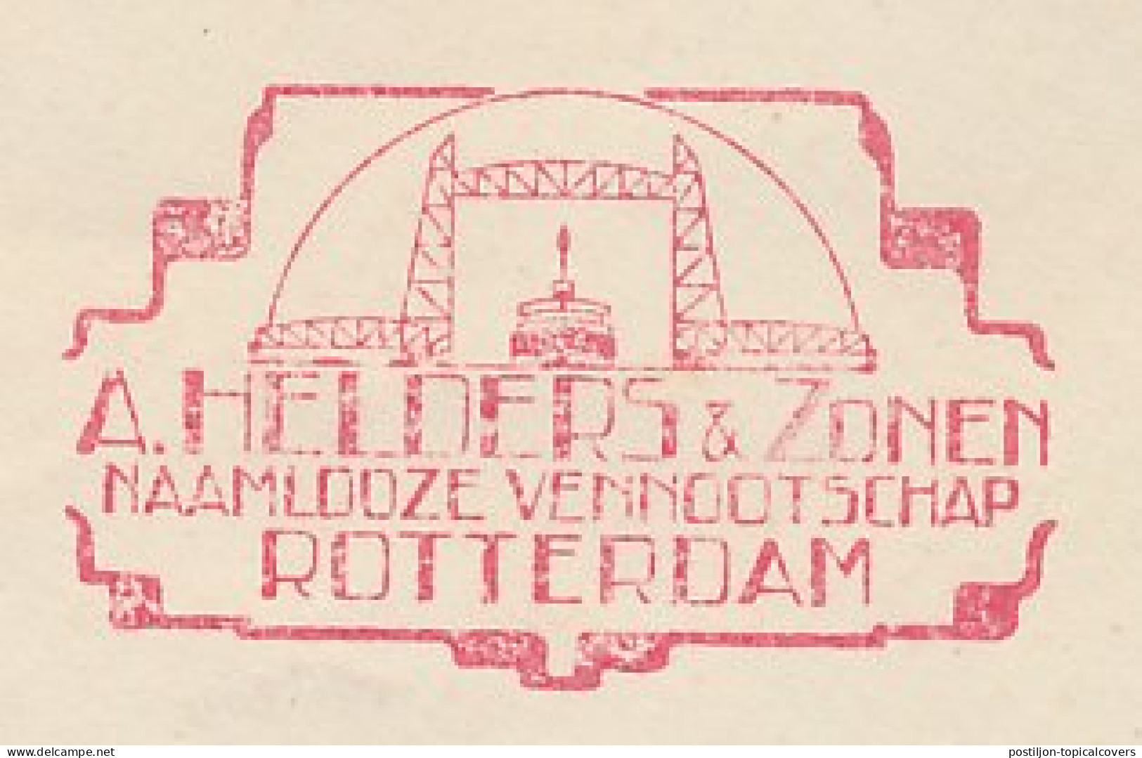 Meter Cover Netherlands 1931 Bridge - Rotterdam - Bridges