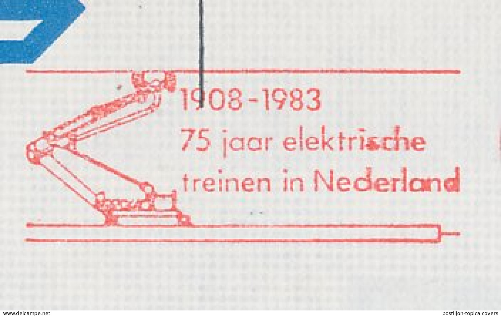 Illustrated Meter Cover Netherlands 1983 - Postalia 5048 NS - Dutch Railways -75 Years Electric Trains In The Netherlan - Eisenbahnen