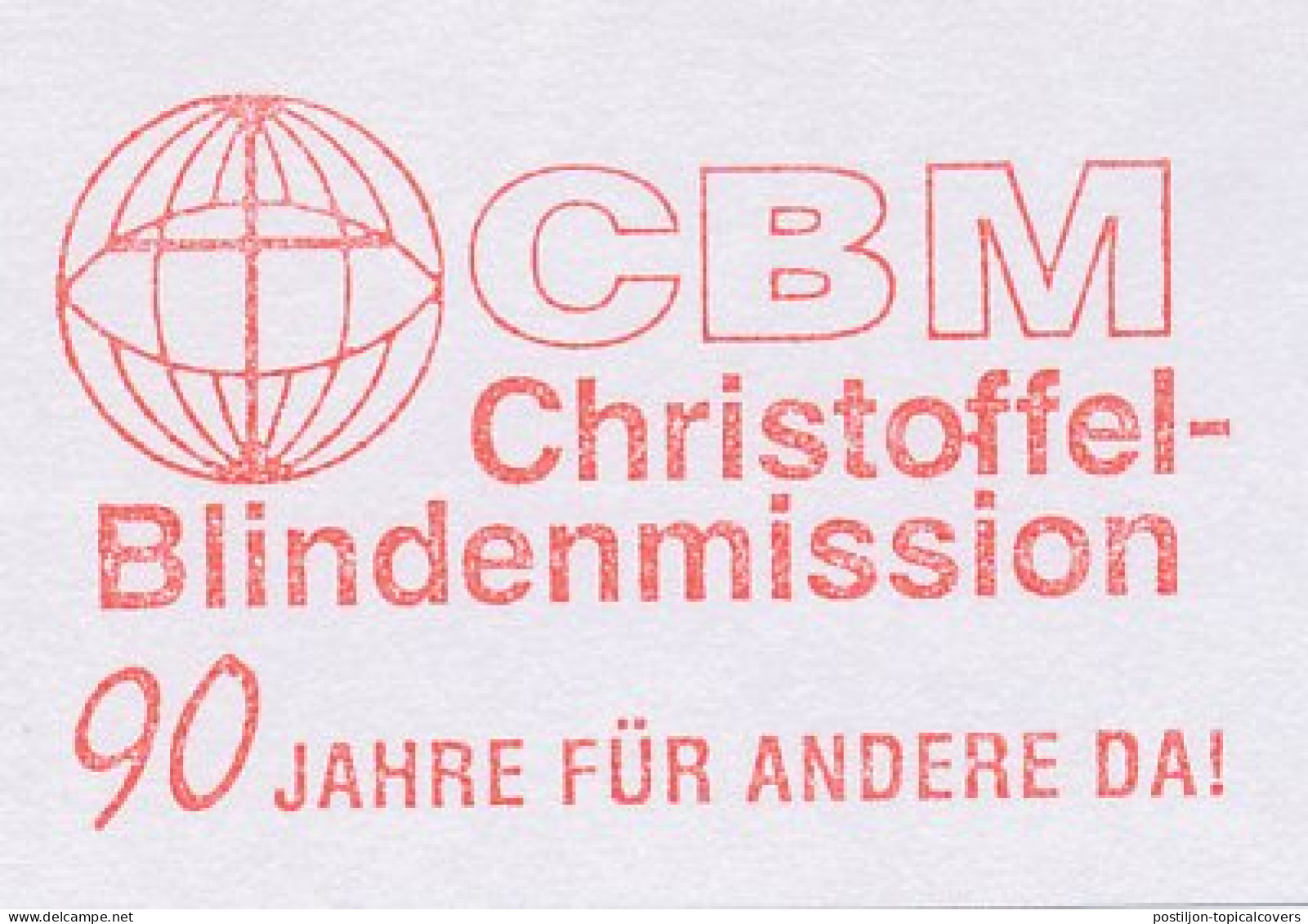 Meter Cut Germany 1998 CBM - Christian Blind Mission - Christoffel Blind Mission - Handicap