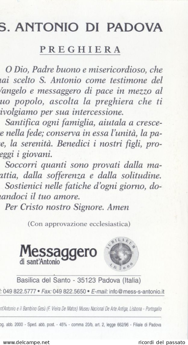 Santino S.antonio Di Padova - Devotion Images