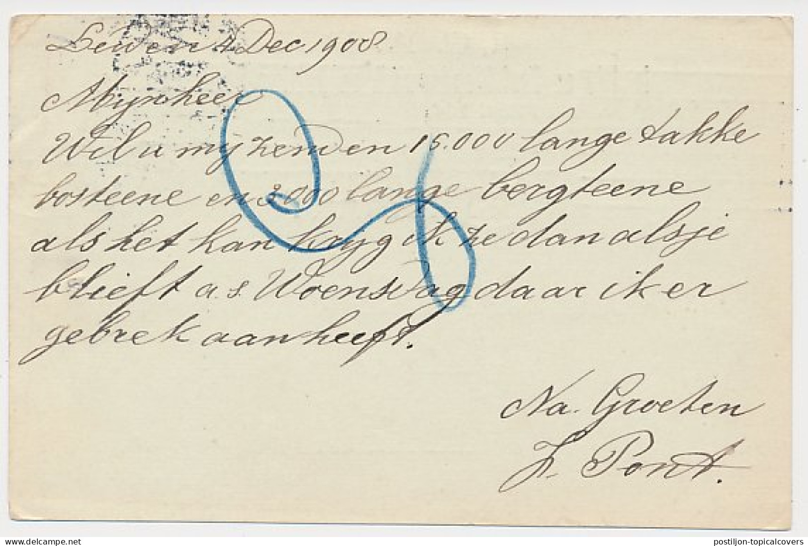 Firma Briefkaart Leiden 1908 - Mandenwerk - Stoelenvlechter - Ohne Zuordnung