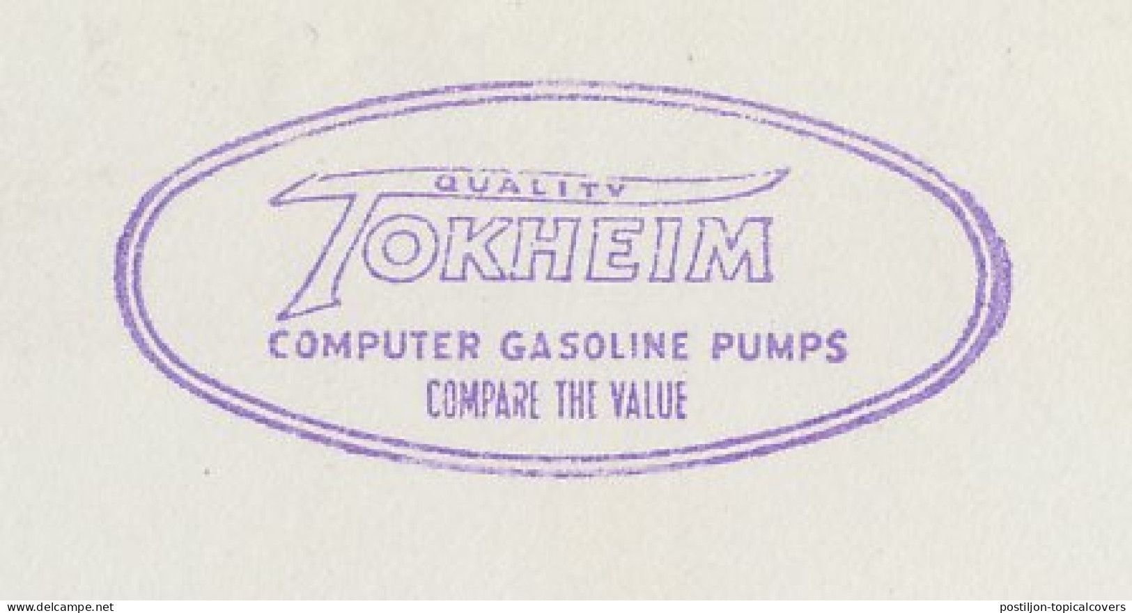 Meter Cover USA 1961 Computer Gasoline Pumps - Tokheim - Other & Unclassified