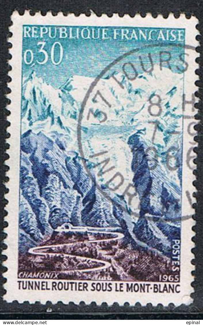 FRANCE : N° 1454 Oblitéré "TàD Rond" (Tunnel Du Mont-Blanc) - PRIX FIXE - - Used Stamps