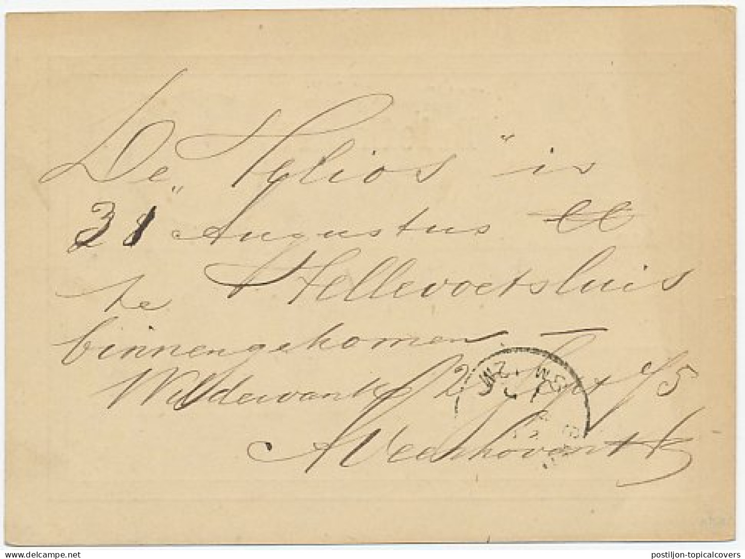 Naamstempel Wildervank 1875  - Briefe U. Dokumente