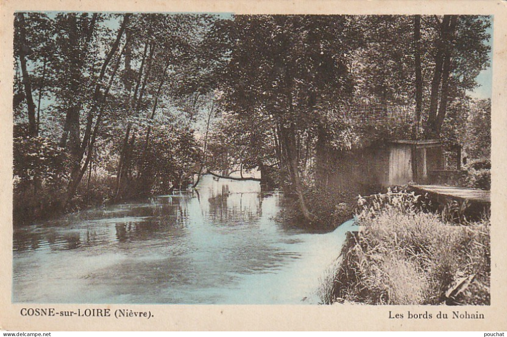 S0 23-(58) COSNE SUR LOIRE - LES BORDS DU NOHAIN - CARTE COLORISEE - 2 SCANS - Cosne Cours Sur Loire