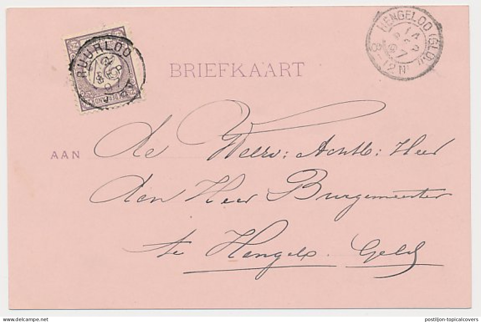Kleinrondstempel Ruurlo 1897 - Unclassified