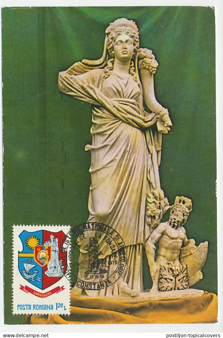 Maximum Card Romania 1979 Fortuna And Pontos  - Mythologie