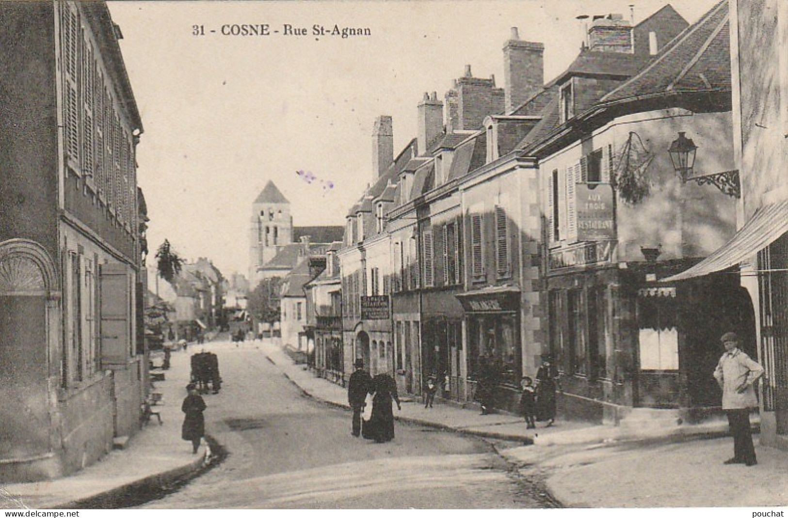 S0 23-(58) COSNE - RUE SAINT AIGNAN - ANIMATION - 2 SCANS - Cosne Cours Sur Loire
