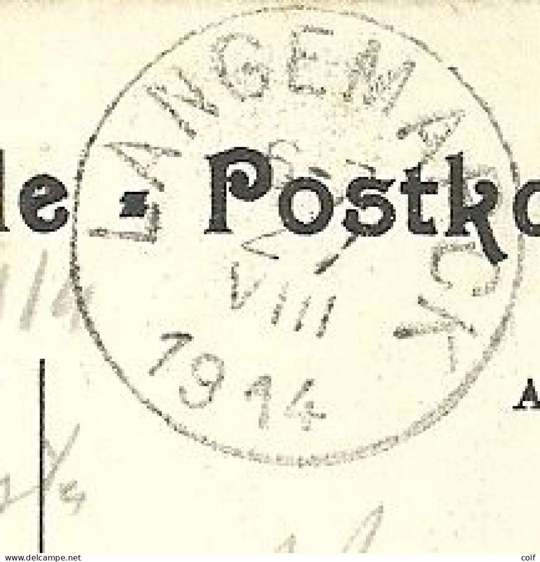 Kaart (Wommelghem) Stempel LANGEMARCK Op 27/08/1914 , (verzonden Soldat Au 3chasseurs ...Anvers)(Offensief W.O.I) - Zone Non Occupée