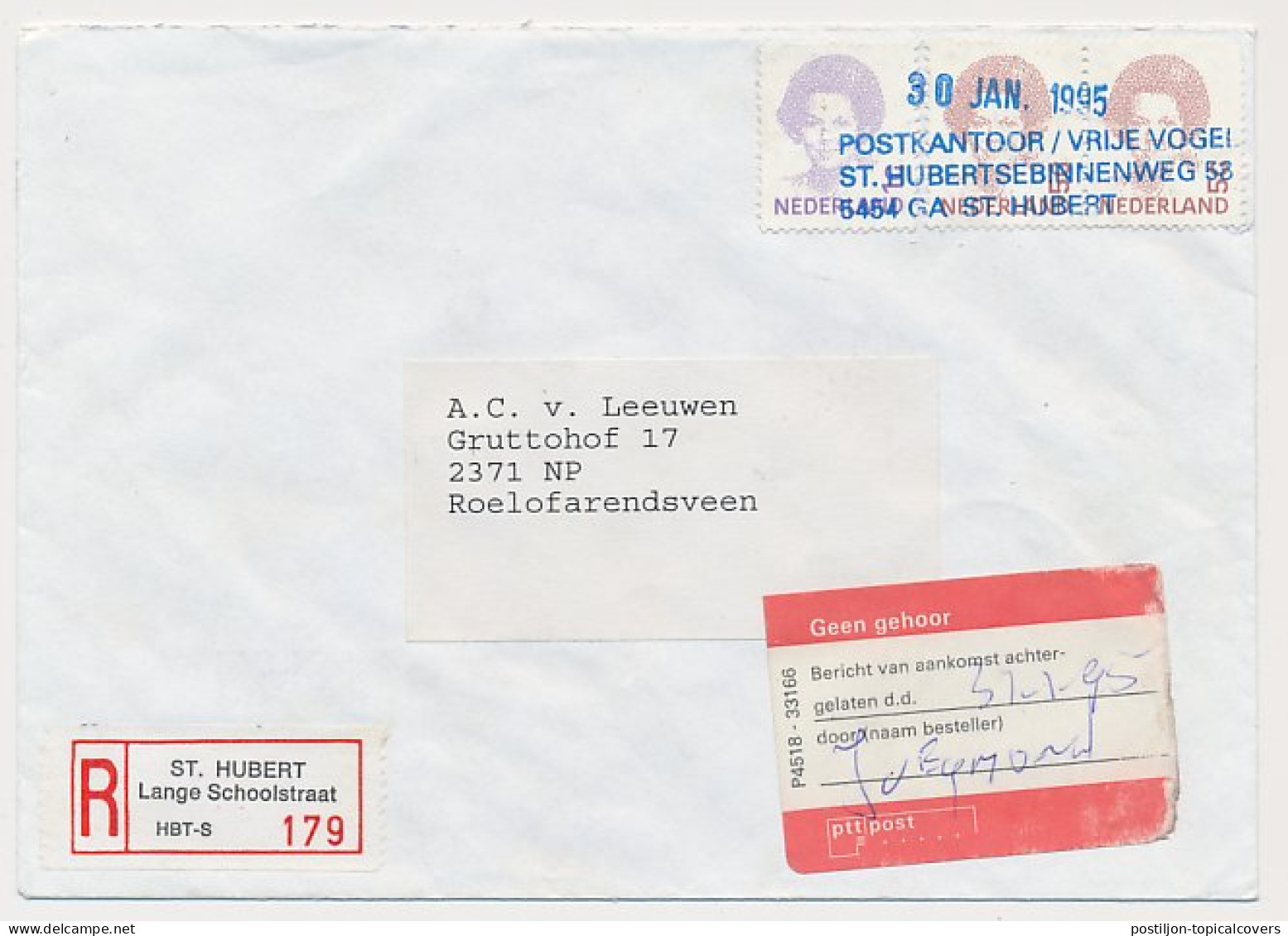 MiPag / Mini Postagentschap Aangetekend St. Hubert 1995 - Zonder Classificatie