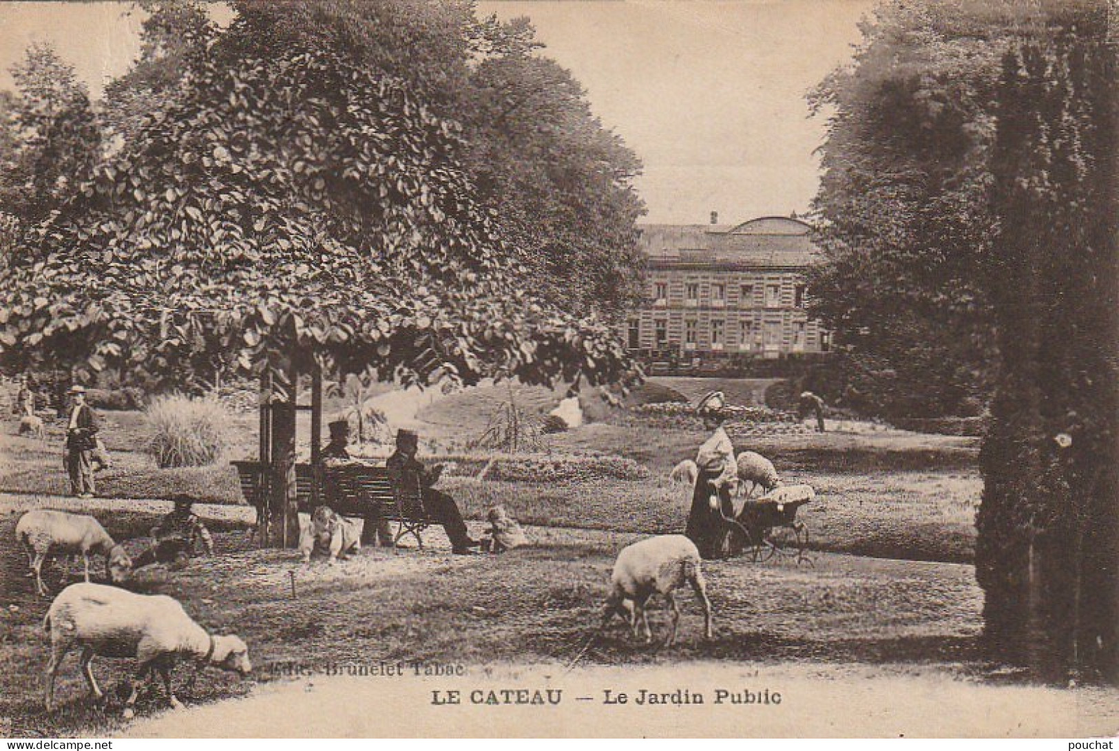 S0 24-(59) LE CATEAU - LE JARDIN PUBLIC - MOUTONS - 2 SCANS - Le Cateau