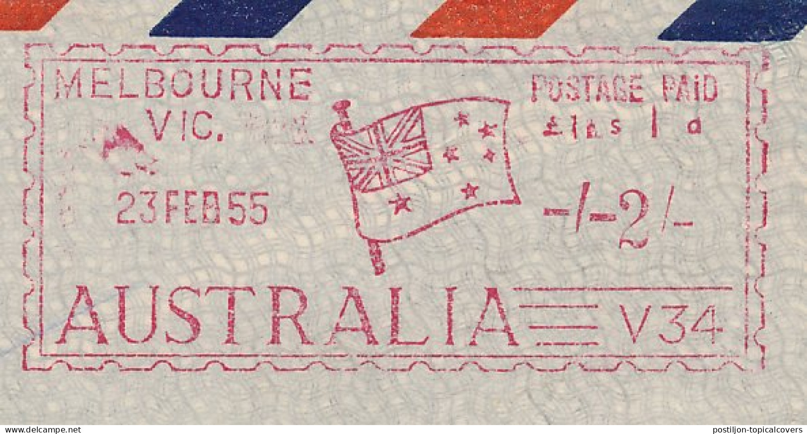 Meter Cover Australia 1955 Flag - Other & Unclassified