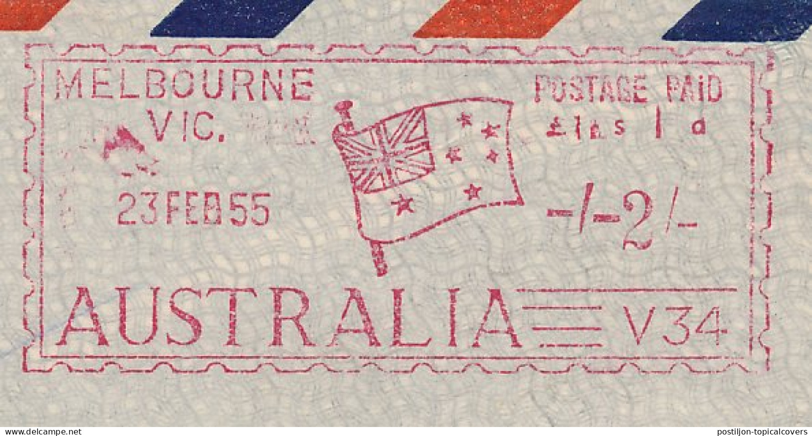 Meter Cover Australia 1955 Flag - Altri & Non Classificati