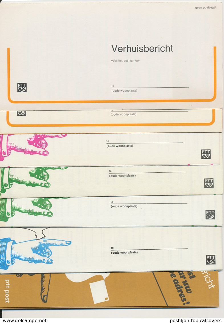 Verhuisbericht 1972 / 1978 - 7 Verschillende Formulieren - Ohne Zuordnung