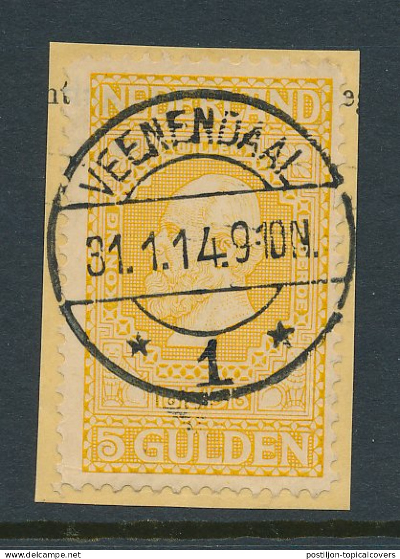 Em. 1913 Langebalkstempel Veenendaal 1 1914 - Marcofilia