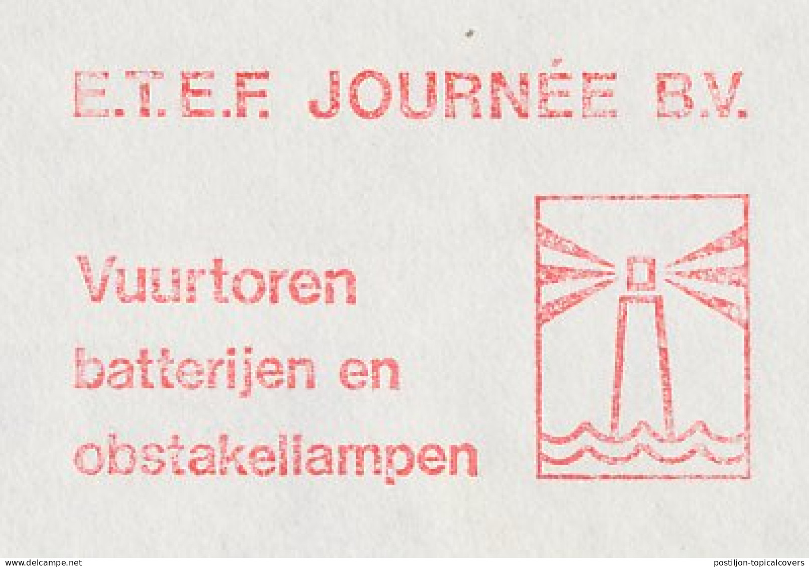 Meter Cover Netherlands 1976 Lighthouse Battery - Obstacle Lamps - Hengelo - Vuurtorens