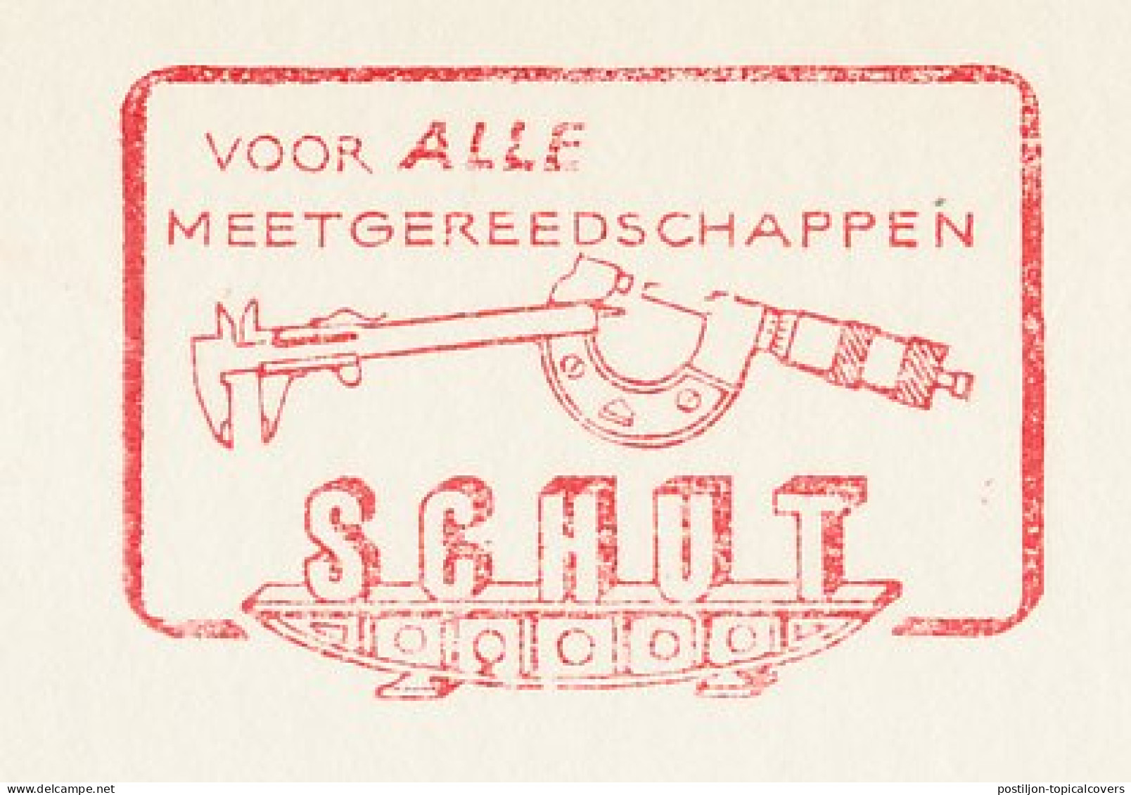 Meter Cover Netherlands 1966 Measuring Tools - Groningen - Andere & Zonder Classificatie