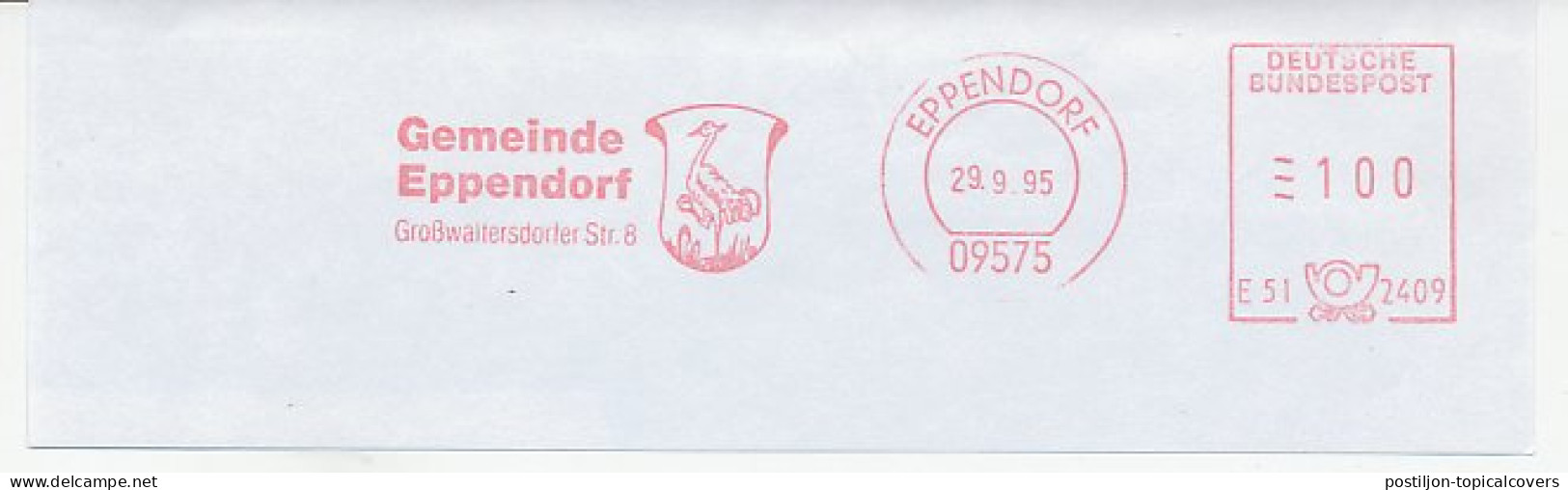 Meter Cut Germany 1995 Bird - Eppendorf - Autres & Non Classés