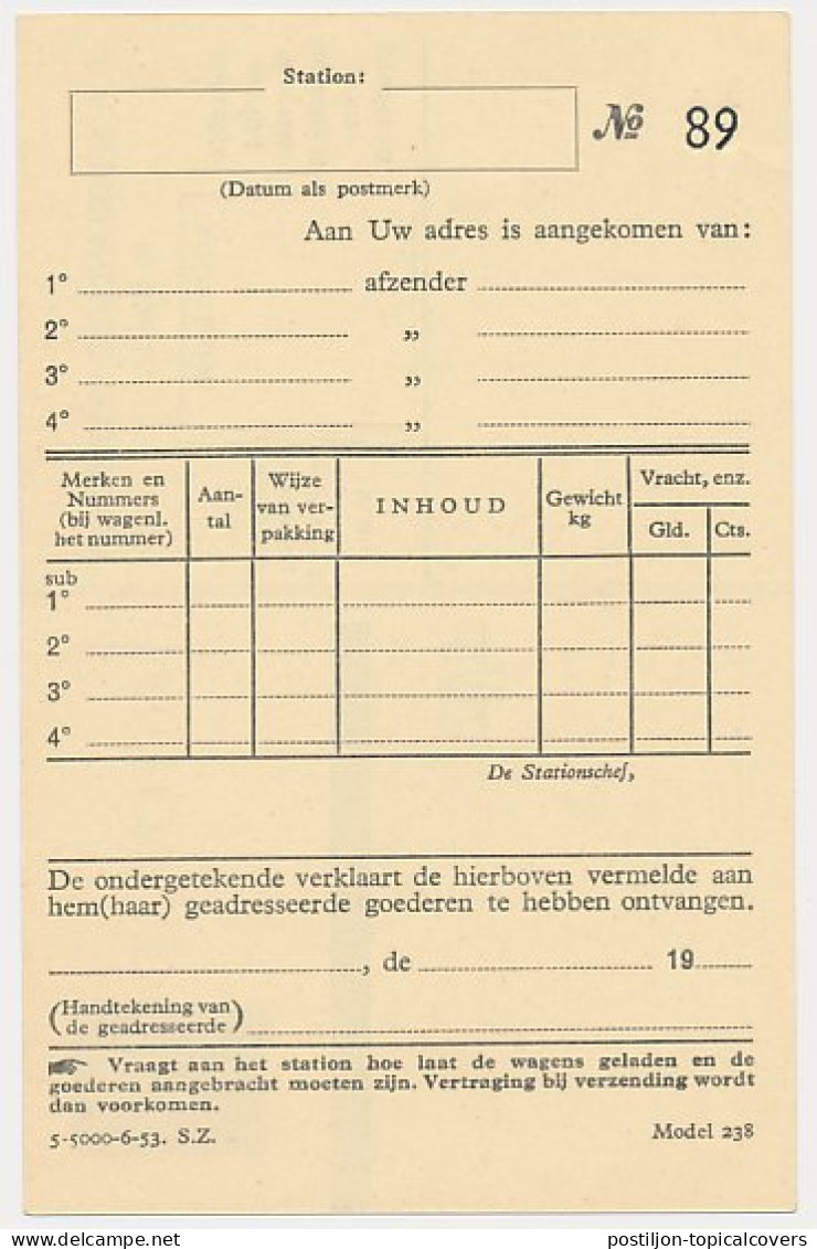 Spoorwegbriefkaart G. NS309 A - Ganzsachen