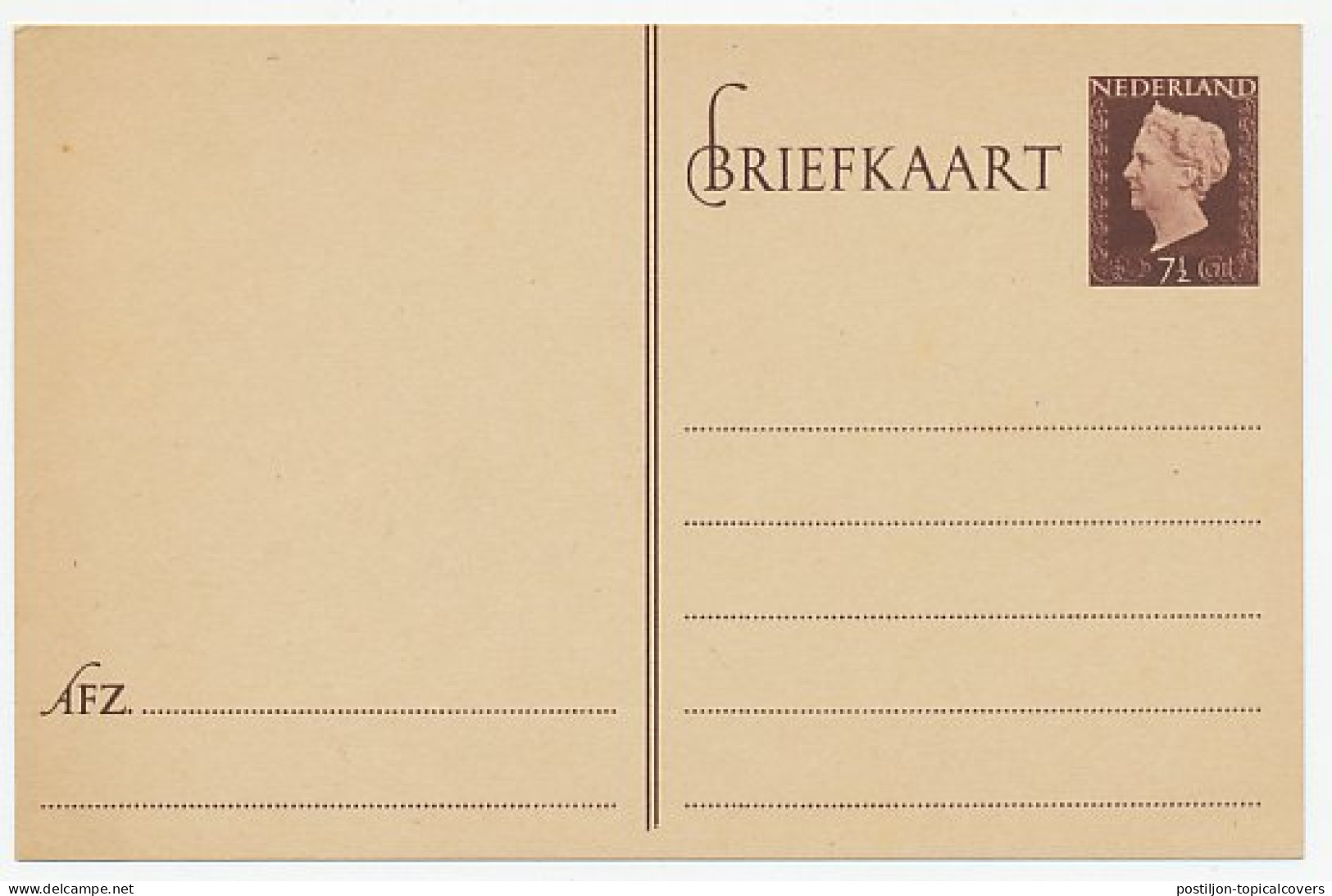 Briefkaart G. 293 B - Postwaardestukken