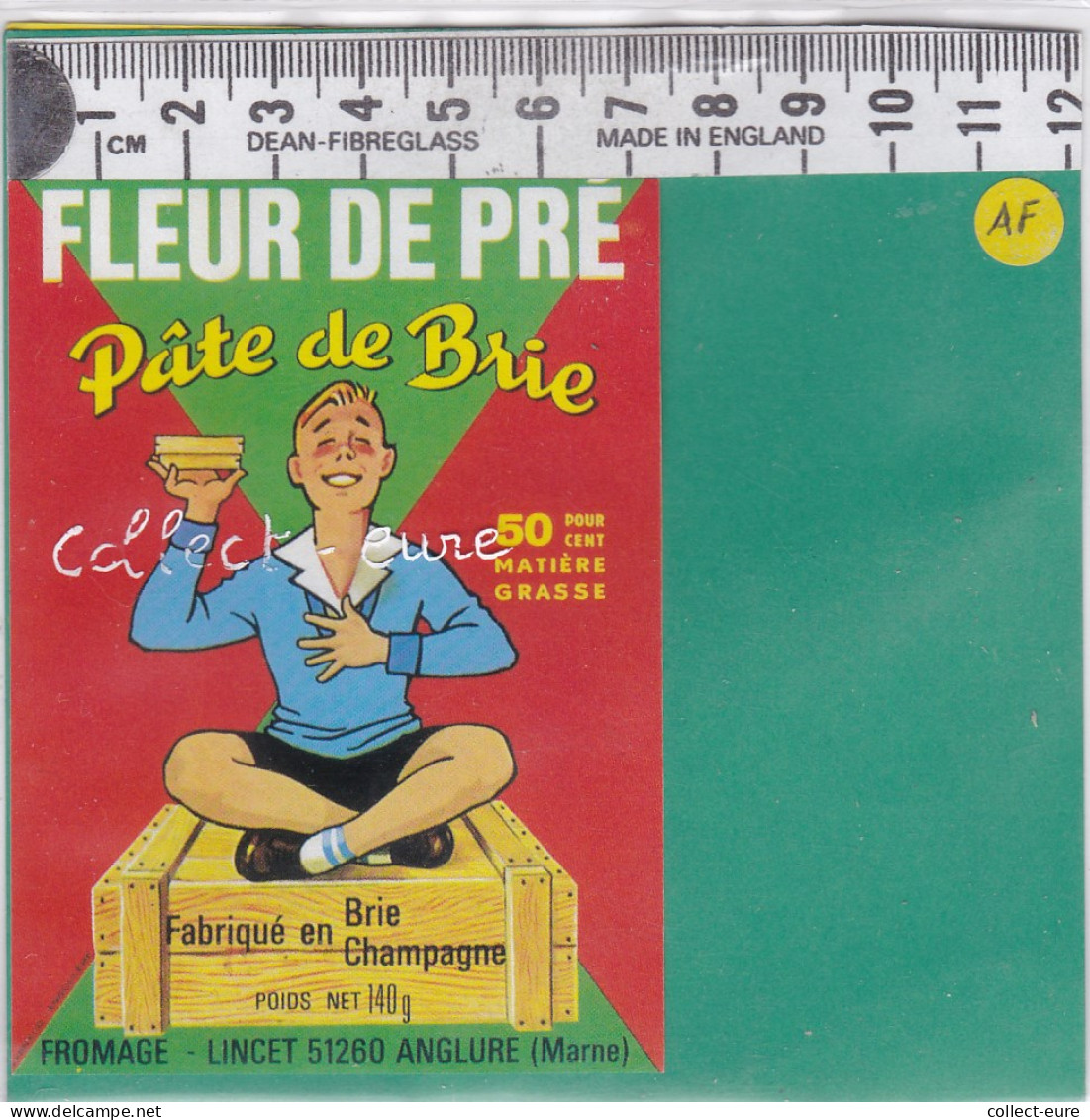 C1204  FROMAGE PATE DE BRIE PETIT RENE LINCET ANGLURE MARNE  40 % 180 Gr - Quesos