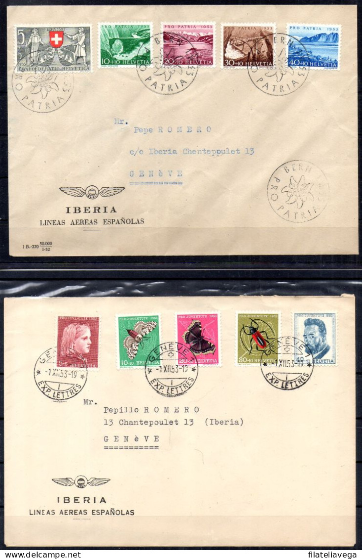 Suiza Lote De 5 Cartas Nº Yvert 512/16 + 539/43 + 531/35 +526/30 + 548/52 - Covers & Documents