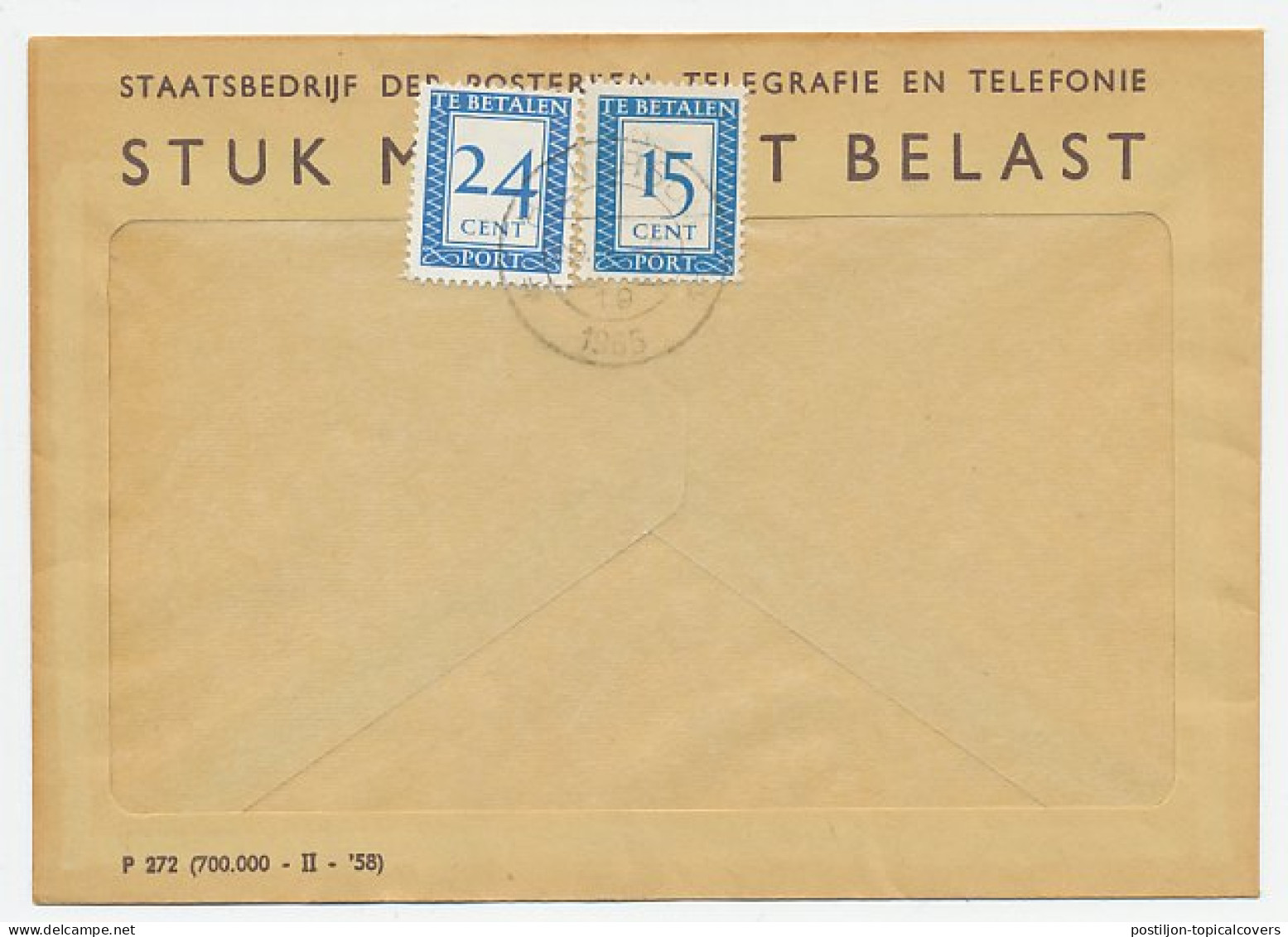 Emissie Port 1947 Dienst Envelop Hilversum  - Ohne Zuordnung
