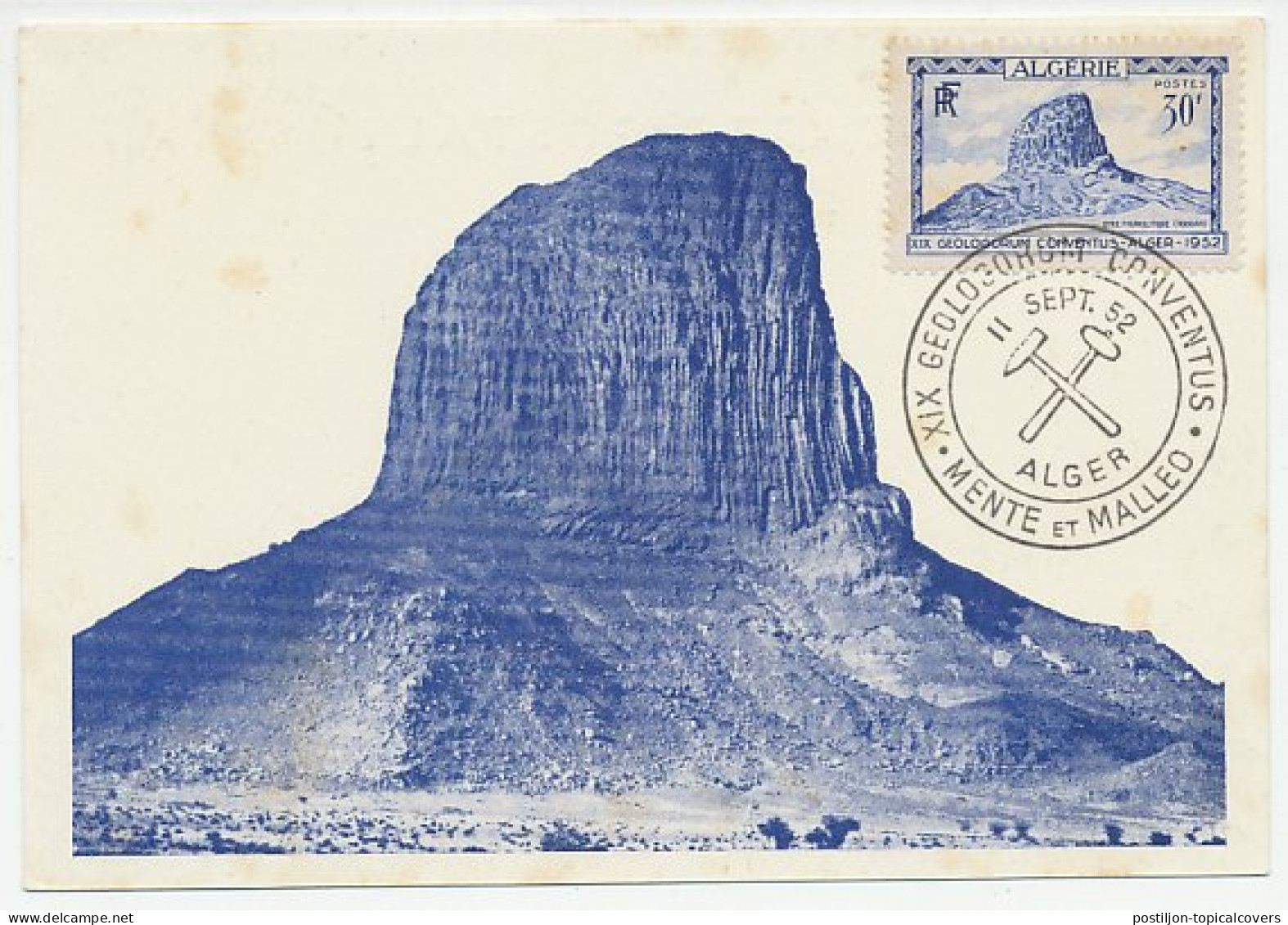 Maximum Card Algeria 1952 Geology Convention - Altri & Non Classificati
