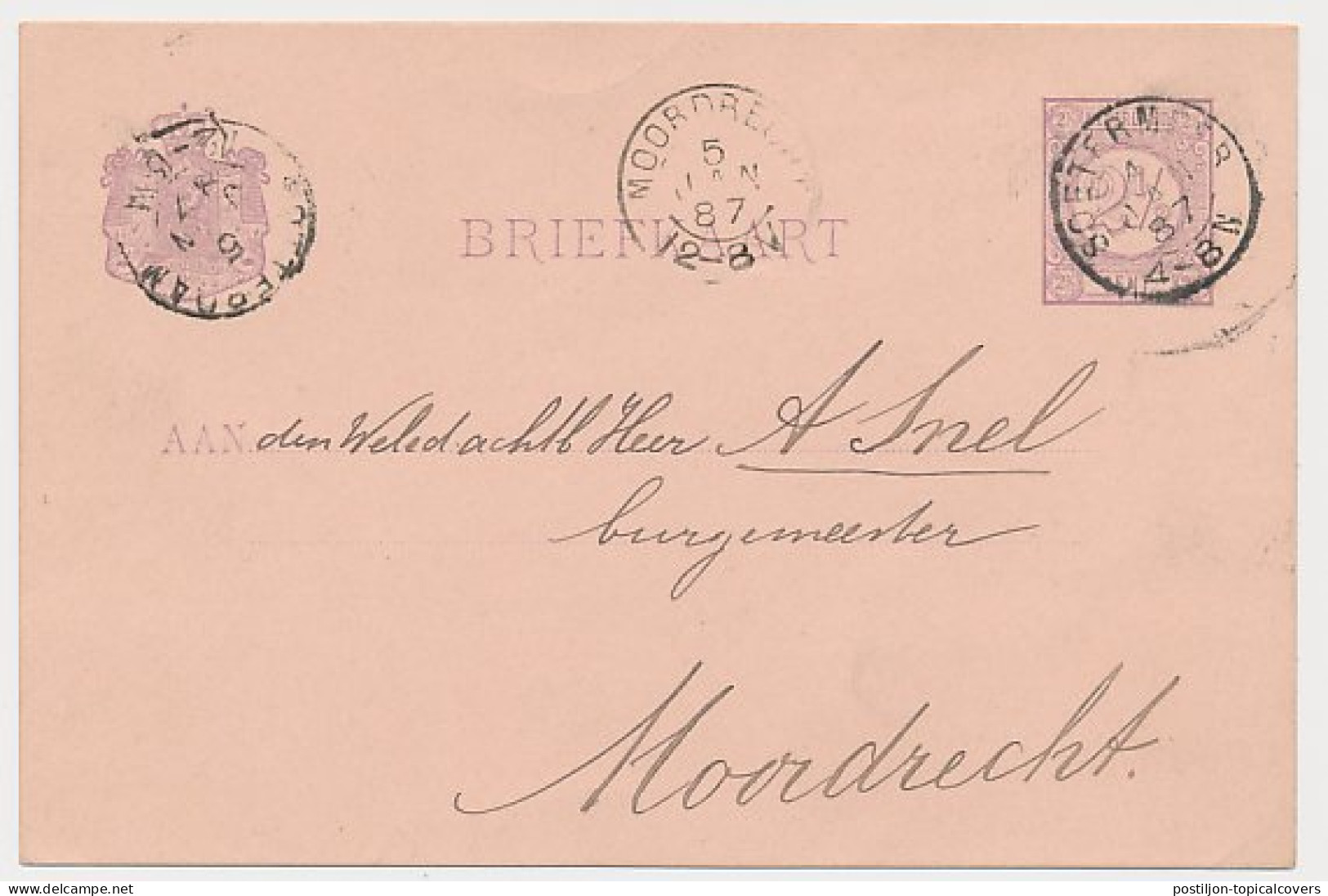 Kleinrondstempel Soetermeer 1887 - Ohne Zuordnung