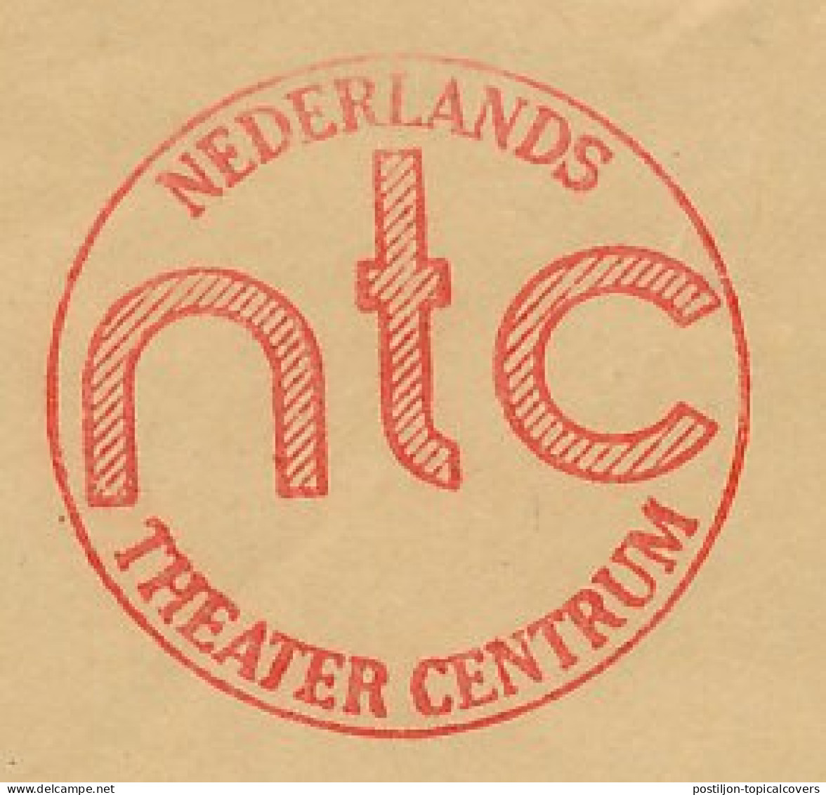 Meter Cover Netherlands 1955 Dutch Theater Center - Teatro