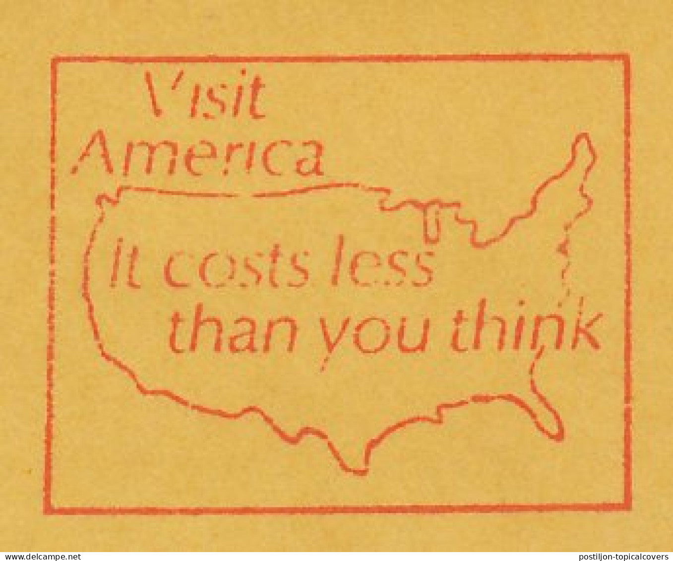 Meter Cut Netherlands 1978 Visit America - Map - Non Classificati
