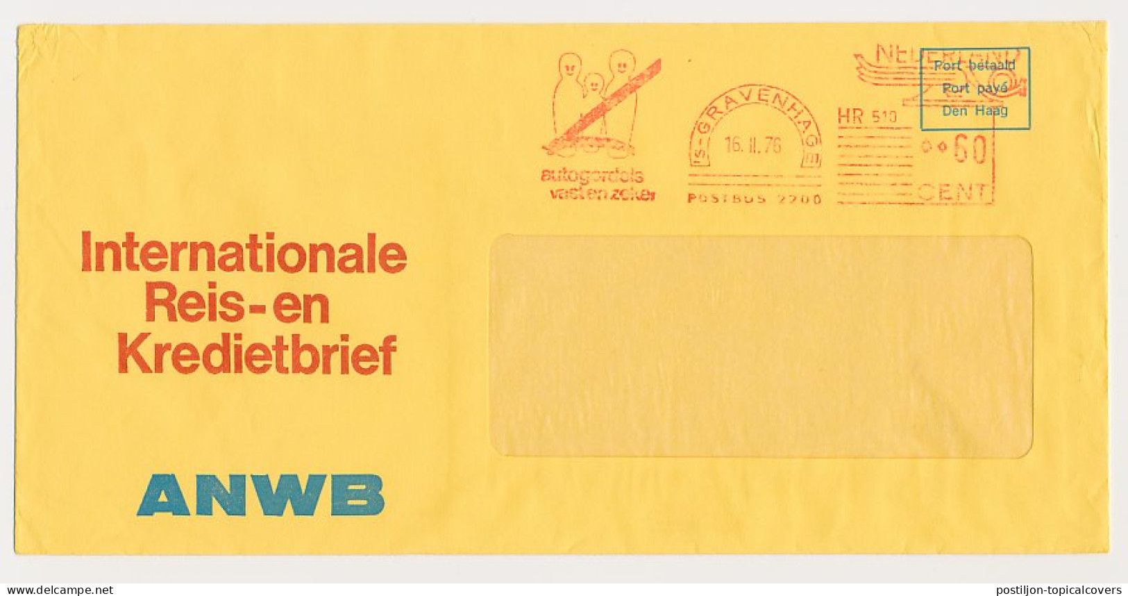 Meter Cover Netherlands 1976 Seatbelt - Surely - Autres & Non Classés